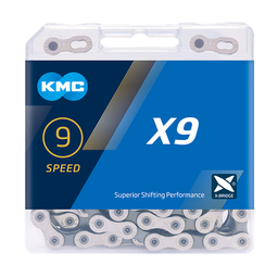 KMC ketting X9 silver/grey 122s (4715575883939)