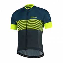 Rogelli Wielershirt KM Boost Blauw/Fluor-Geel L (8717849056762)