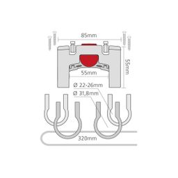 Stuud Klickfix adapter 22-26+31.8mm zw (4030572101368)