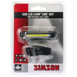 Simson Lichtset Vooraan Op Batterij Wit Line Usb Oplaadbaar 022007 (8711646230073)