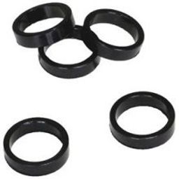 VWP Balhoofdtussenring spacer alu 10mm 1.1/8" zwart (8716637005869)