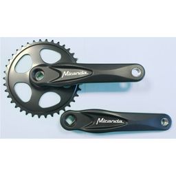 Miranda crankstel 38t 3/32 Alfa 1 mat zwart (8718836208003)
