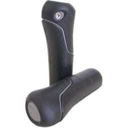 Gazelle handvat per stel hybr. 132mm zwart met zilveren bies (8717118316597)