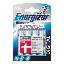 Energizer Ultimate Lithium LR6 AA Blister 4 stuks (7638900262643)