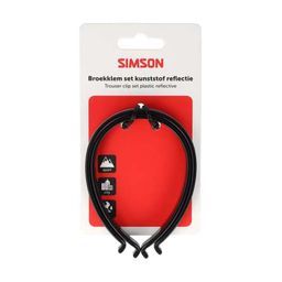 Simson broekklemmen kunststof met reflectie (8711646935251)