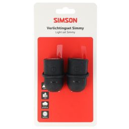 Simson verlichtingsset Simmy batterij zwart (8711646941283)