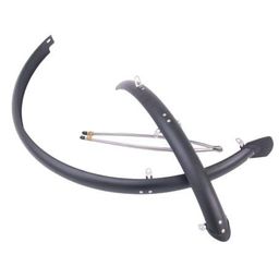 Hulzebos Spatbordset 28" 45 mm  mat zwart compleet  met stangen (8716637016216)