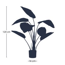 Strelitzia - 120cm - In zwarte pot - Kunstplant (8714344263565)