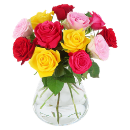 Colorful Roses - brievenbusboeket kleurrijk (7424918354346)