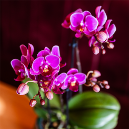 Paarse orchideeënset in Como dish incl. waterreservoir | twee paarse Morelia orchideeën 9cm (51307)