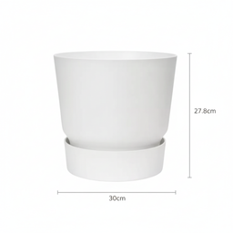 Elho greenville round white - D30cm (8711904338558)