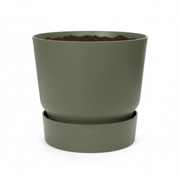 Elho greenville round leaf green - D25cm (8711904332433)