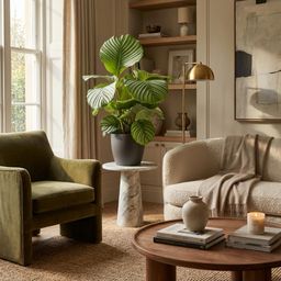 Calathea Orbifolia met Potter grijs (8721042063175)