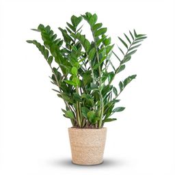 Zamioculcas Zamiifolia met Zeegras mand naturel (8721042062987)