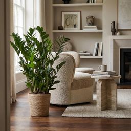 Zamioculcas Zamiifolia met Zeegras mand naturel (8721042062987)