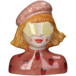 Vaas Aardbeien meisje + 10x real touch Tulp Pink (8720872023809)