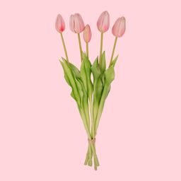 Vaas Aardbeien meisje + 10x real touch Tulp Pink (8720872023809)