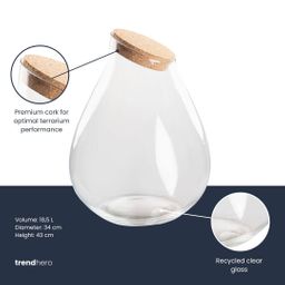 Terrarium fles met kurk - Drop XXL - Ø 34 cm ↑ 43 cm (8720872024288)
