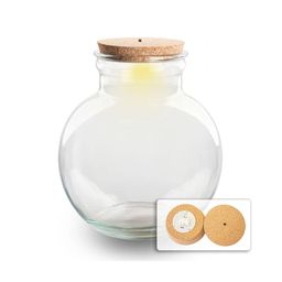 Terrarium fles (met) verlichting - Teddy - Ø 25 cm ↑ 26,5 cm - Met LED-kurk (8720872023632)