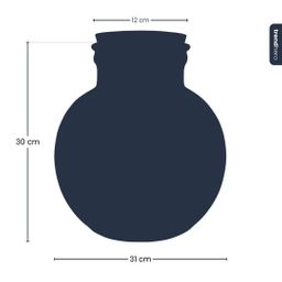 Terrarium fles met (LED) kurk - Bolder Bob - Ø 30 cm ↑ 31 cm - Met LED-kurk (53749)