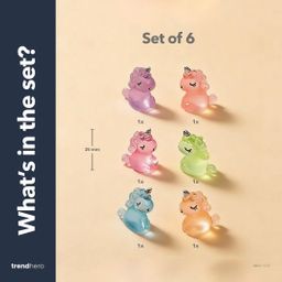 Glow in the dark - Unicorns - Multi - 6 stuks (8720872024455)