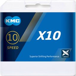 Kmc Ketting X10  silver/black 114 schakels (4715575890449)