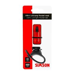 Simson USB-C LED lamp Pocket rood (8711646933653)