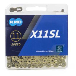 Kmc ketting 11-speed x11sl 118 links ti-n goud (4715575890227)