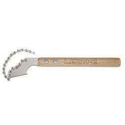 Lezyne Classic chain rod - wood handle, chromoly steel head, custom chain, compatible with 8, 9, 10 speed. lockring tool (4712805975921)