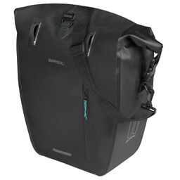 Basil fietstas enkel Rivo L MIK Hooks zwart 25-31L (8715019185281)