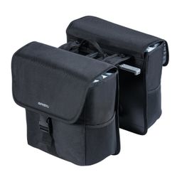 Basil dubbele tas Go MIK solid black (8715019177811)