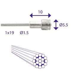 Elvedes rem binnenkabel peernippel 5.5x10 (8716706001716)