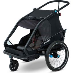 Cube kids trailer double cmpt black (4054571224835)