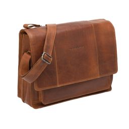 Newlooxs Fellini 18L laptop leer enkele tas afneemb.cognac (8714827983287)