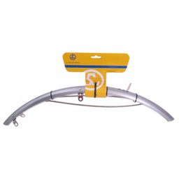 Merkloos Voorspatbord 28" kunststof 45 mm - zilver / (8716637018180)
