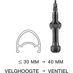 Schwalbe Ventiel sc tubeless 40mm sv zw set a 2 (4026495876254)