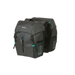 Basil dubbele tas Discovery zwart melee (8715019180422)