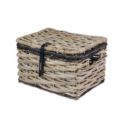 Basil Mand bas rotan dijon l v m/deksel gry/zw (8715019130847)