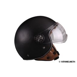 Helm Vito berlin  leather-look zwart maat xl 61-62 (3392915646846)