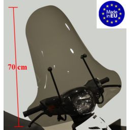 Piaggio Windscherm zip hoog smoke incl bev. (8718336042732)