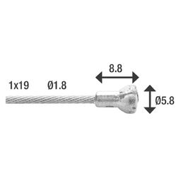 Elvedes Kabel koppeling binnen motor 6417rvs-49 (8716706015737)