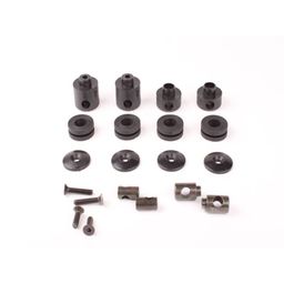 Set doppen windscherm Vespa zwart (445809)
