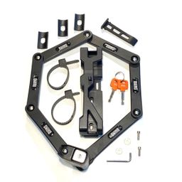 Rhino security Slot vouw 90cm/ 8mm folding-lock 7115 zwart m/houder art 4319 ** (8720849938853)