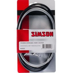 Trommelremkabelset Simson voor/achter universeel met inbussleutel, gegalv. zwt (8711646202223)