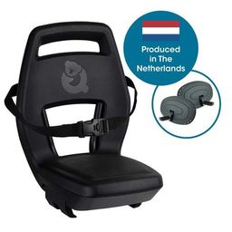 Qibbel q340 achterzitje 6+ junior met voetsteunen en beschermplaten zwart (8712864433406)