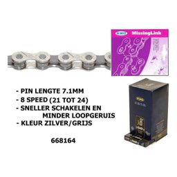 Kmc Ketting x8.93 8 speed 116l. zilver/grijs (4715575480015)