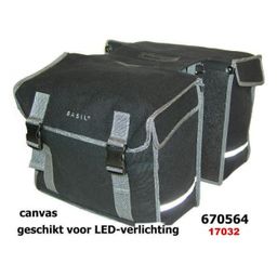 Tas Basil dubbel kavan xl zwart 65liter (8715019170324)