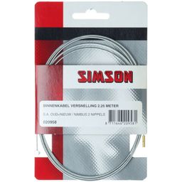 Simson Binnenkabel versnelling 2.25m S.A. oud + nieuw/Gazelle 2 nippels (8711646209581)
