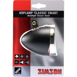 Simson koplamp classic zwart (8711646207518)