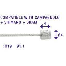 Elvedes bnkabel der Shim/Campa 4m RVS (8716706011234)